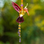 Zaer Ltd. International Five Tone Acrylic Hummingbird Ornaments with Tassels in 6 Asst. Colors ZR520516-SET View 7