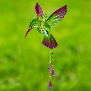 Zaer Ltd. International Hanging Acrylic 3-Piece Hummingbird Chain in 6 Assorted Colors ZR504014 View 7