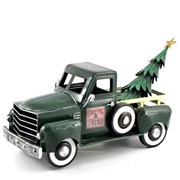 Zaer Ltd International Small Green Iron Pickup Truck with Christmas Tree ZR150818-GR View 7