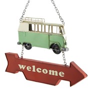 Zaer Ltd International Set of 6 Assorted Vintage Automobile Iron Hanging "WELCOME" Signs VA170009 View 7