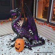 Zaer Ltd International 4.75 ft. Tall Large Iron Sentry Dragon Statue "Draco" ZR170349 View 7