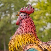 Zaer Ltd International 66.5" Tall Iron Rooster Garden Statue "Robert" ZR170710 View 7