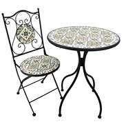 Zaer Ltd International "Boston" Mosaic Bistro Set ZR165125-6-SET View 7