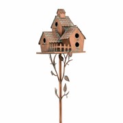 Zaer Ltd International 75" Tall Country Style Multi-Home Iron Birdhouse Stake "New Britain" ZR182434 View 7