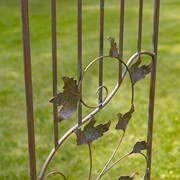 Zaer Ltd International "Stephania" 8ft. Tall Garden Gate Arch with Side Shelves in Copper-Brown ZR180830-CB View 7