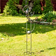 Zaer Ltd International 83.5" Tall Iron Dragon Swing Stake with Tail Up "Sunfyre" ZR191047 View 7