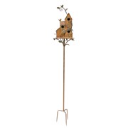 Zaer Ltd International 73.75" Tall Four Home Bungalow Copper Finish Birdhouse Stake "Jamison" ZR193144 View 7