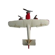 Zaer Ltd. International Metal Model Airplane Decor in Red and Cream RD204155-RD View 7