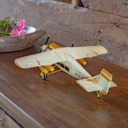 Zaer Ltd. International Metal Model Airplane Decor in Yellow and Cream RD204155-YL View 7