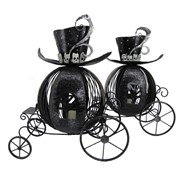 Zaer Ltd. International Victorian Style Halloween Pumpkin Carriage with Top Hat & Skulls ZR193058 View 7