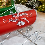 Zaer Ltd. International "Kutaisi" Large Victorian Christmas Sleigh in Red, Green and Silver ZR981109-RS View 7