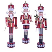 Zaer Ltd. International 61" Tall Iron Christmas Nutcracker with Candy Cane Staff & LED Lights "Harry" ZR190659 View 7
