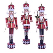 Zaer Ltd. International 61"Tall Iron Christmas Nutcracker with Candy Cane & LED Light "Harry" ZR190659 View 7