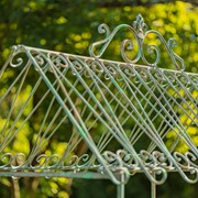 Zaer Ltd. International 7.9ft. Tall Antique Style Iron Flower Cart in Verdi Green "Paris 1968" ZR154079-VG View 7