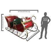 Zaer Ltd. International 9ft. Long Large Iron Classic Christmas Sleigh "Philadelphia II" ZR140300 View 7