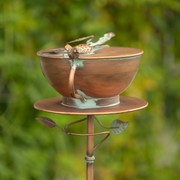 Zaer Ltd. International 63" Tall Tea Cup Birdhouse Garden Stake in Antique Copper LS213027 View 7