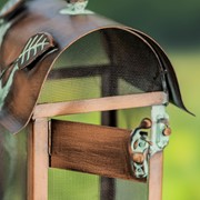 Zaer Ltd. International Hanging Iron Bird Feeder with Antique Copper Finish "Prairie" LS213032 View 7