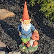 Zaer Ltd. International 16" Tall Spring Gnome Garden Statue with Mushrooms ZR244416 View 7