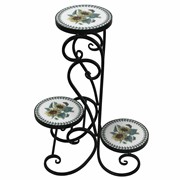 Zaer Ltd. International "Odessa" Three-Tier Mosaic Plant Stand ZR852514 View 7