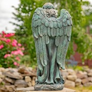 Zaer Ltd International 36" Tall Praying Magnesium Angel Statue in Antique Bronze "Gabriella" ZR252316-BZ View 7