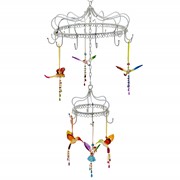 Zaer Ltd. International Elegant Hanging Chandelier Display Decoration with Hooks in White "London 1820" ZR191023-AW View 7