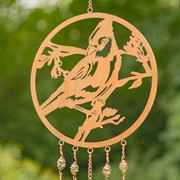 Zaer Ltd. International Set of 6 Asst. Circular Copper Wind Chimes with Nature Scenes & Bell ZR122131-SET View 7