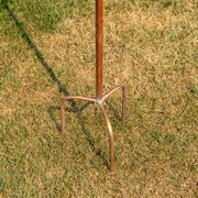Zaer Ltd International 69.75" Tall Iron & White Porcelain Birdhouse Stake "Vienna" ZR225216-CP View 7