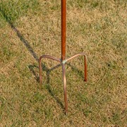 Zaer Ltd International 68.75" Tall Iron & Dark Green Porcelain Birdhouse Stake "Prague" ZR225217-CP View 7