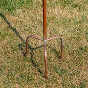 Zaer Ltd International Pre-Order: 69.25" Tall Iron & Orange Porcelain Birdhouse Stake "Amsterdam" ZR225219-CP View 7