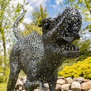 Zaer Ltd International 7.3ft Tall Giant Metal Tyrannosaurus Rex Garden Statue "Chompers" ZR220916 View 7