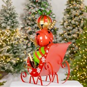 Zaer Ltd International 44" Tall Iron Christmas Sleigh with Giant Jingle Bells - Medium ZR220496 View 7