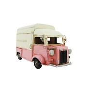 Zaer Ltd International 11.42" Retro Metal Ice Cream Truck Tabletop Decoration in Pink ZR107831-PK View 7