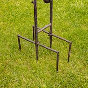 Zaer Ltd International 6.5ft. Tall Hand Painted Flying Pink Potbelly Pig Iron Rocking Stake "Pigasus" ZR206330-PK View 7