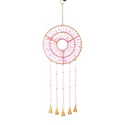 Zaer Ltd International Set of 6 Assorted Colorful Hand Beaded Metal Wind Chimes with Bells LS013278-SET View 7
