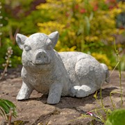 Zaer Ltd International Set of 2 Magnesium Piglet Statues "Truffles & Clover" ZR139510-20-SET View 7