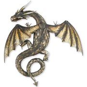 Zaer Ltd. International 32.75" Tall Metal Serpentine Dragon Wall Decoration "Shesha" ZR240624 View 7