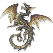 Zaer Ltd. International 33" Tall Metal Serpentine Dragon Wall Decoration "Longwei" ZR240623 View 7