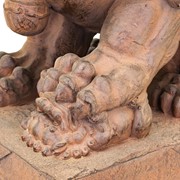 Zaer Ltd. International Set of 2 Magnesium Foo Dog Statues in Antique Rust "Gan & An" ZR617270-RSS View 7