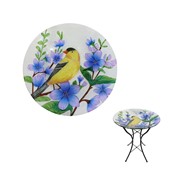 Zaer Ltd International 18" Glass Bowl Goldfinch Birdbath with Metal Stand "New Jersey" ZR180908 View 7