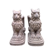 Zaer Ltd International Set of 2 Magnesium Griffin Statues in Antique Rust "Peter & Lois" ZR619280-RSS View 7