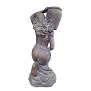 Zaer Ltd International Pre-Order: 41" Tall Lady Kneeling with Urn on Shoulder  in Blue-Bronze "Rachael" ZR267141-BB View 7