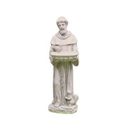 Zaer Ltd International 36" Tall Standing Saint Francis Statue & Birdbath in Antique Grey ZR540036-GY View 7