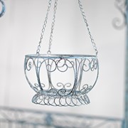 Zaer Ltd International Pre-Order: 13.25ft. Long Iron Gazebo with Planters in Light Blue "Georgia 2019" ZR180063-LB View 8