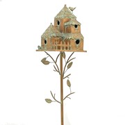 Zaer Ltd International 73.75" Tall Country Style Multi-Home Iron Birdhouse Stake "Plumsteadville" ZR182431 View 8