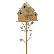 Zaer Ltd International Pre-Order: 73.75"T. Country Style Multi-Home Iron Birdhouse Stake "Doylestown" ZR182432 View 8