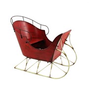 Zaer Ltd International Set of 2 Vintage Style Sleighs in Antique Red ZR170362-SET View 8