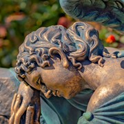 Zaer Ltd International 35" Tall Magnesium Napping Angel on Bench in Antique Bronze "Seraphina" ZR229035-BZ View 8