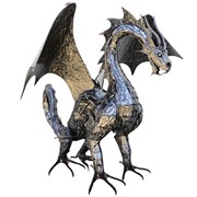 Zaer Ltd International Pre-Order: 6 ft. Tall Large Metal Dragon Statue "Angry Ira" ZR190858 View 8