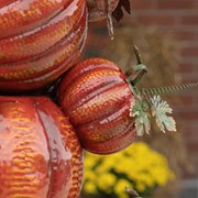 Zaer Ltd International Pre-Order: 9.7ft. Tall Large Iron "Happy Harvest" Arch with Pumpkin Columns ZR190649 View 8