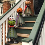 Zaer Ltd International Pre-Order: 27" Tall Big Head Pumpkin Figurine with Candy Jar "Jack" ZR191044 View 8